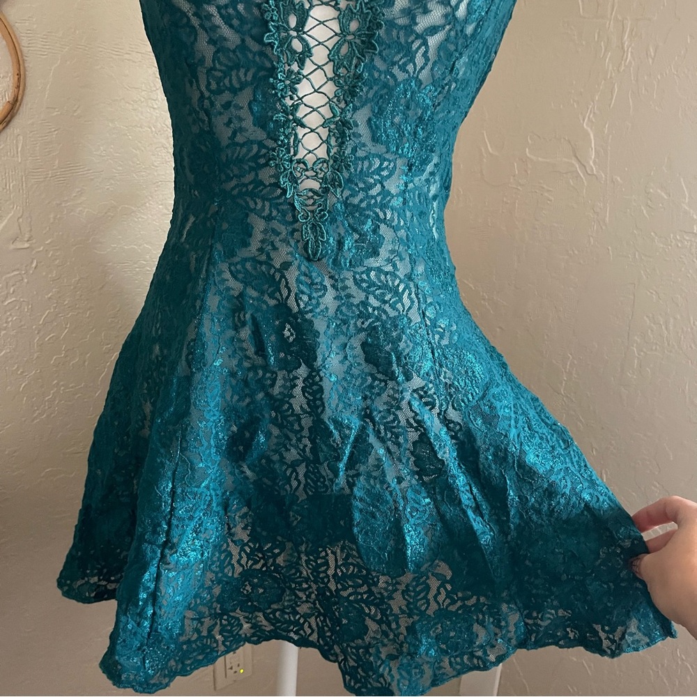 Vintage 90s Lace Lingerie Mini Whimsy Night Gown Fairy Whimsigoth Romantic Dress - Picture 12 of 16